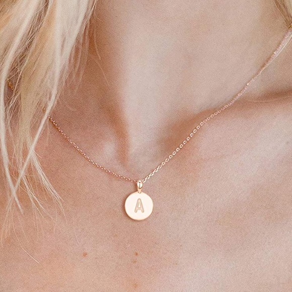 ✨NEW 14K Rose Gold Plated Initial Necklace - Picture 5 of 5